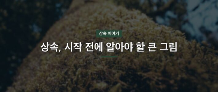상속, 시작 전에 알아야 할 큰 그림