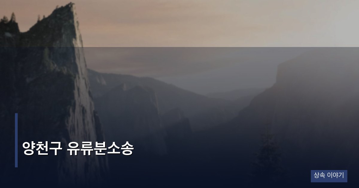 양천구 유류분소송