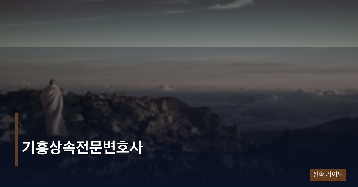 기흥상속전문변호사