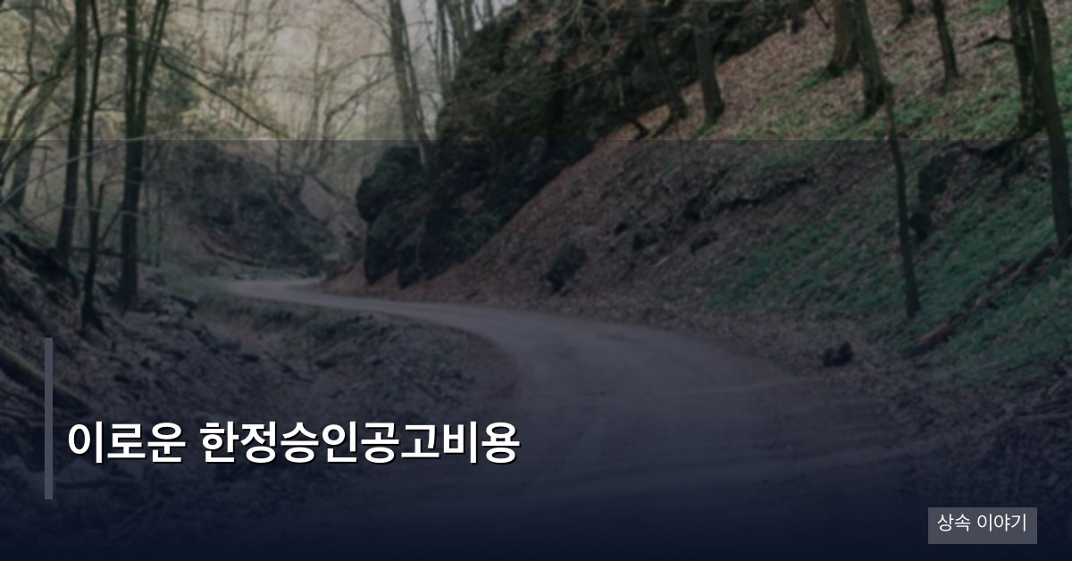 이로운 한정승인공고비용