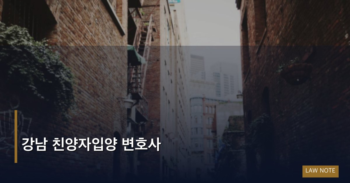 강남 친양자입양 변호사