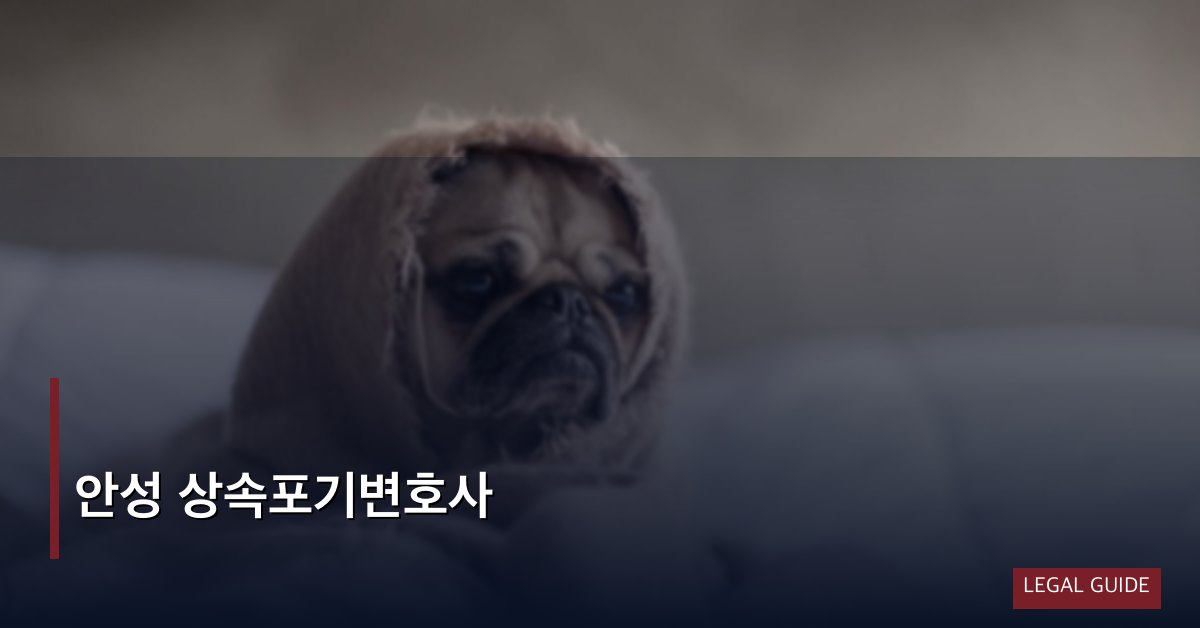 안성 상속포기변호사