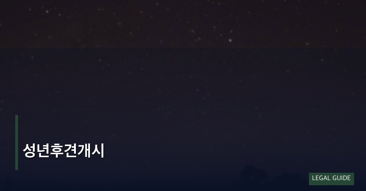 성년후견개시