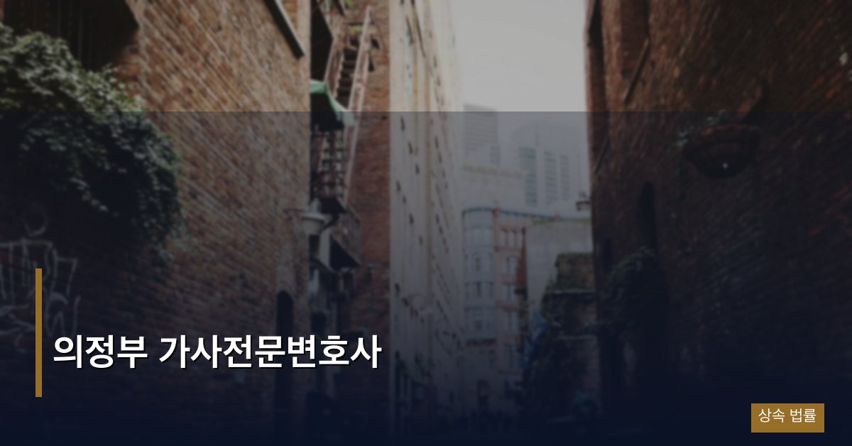 의정부 가사전문변호사