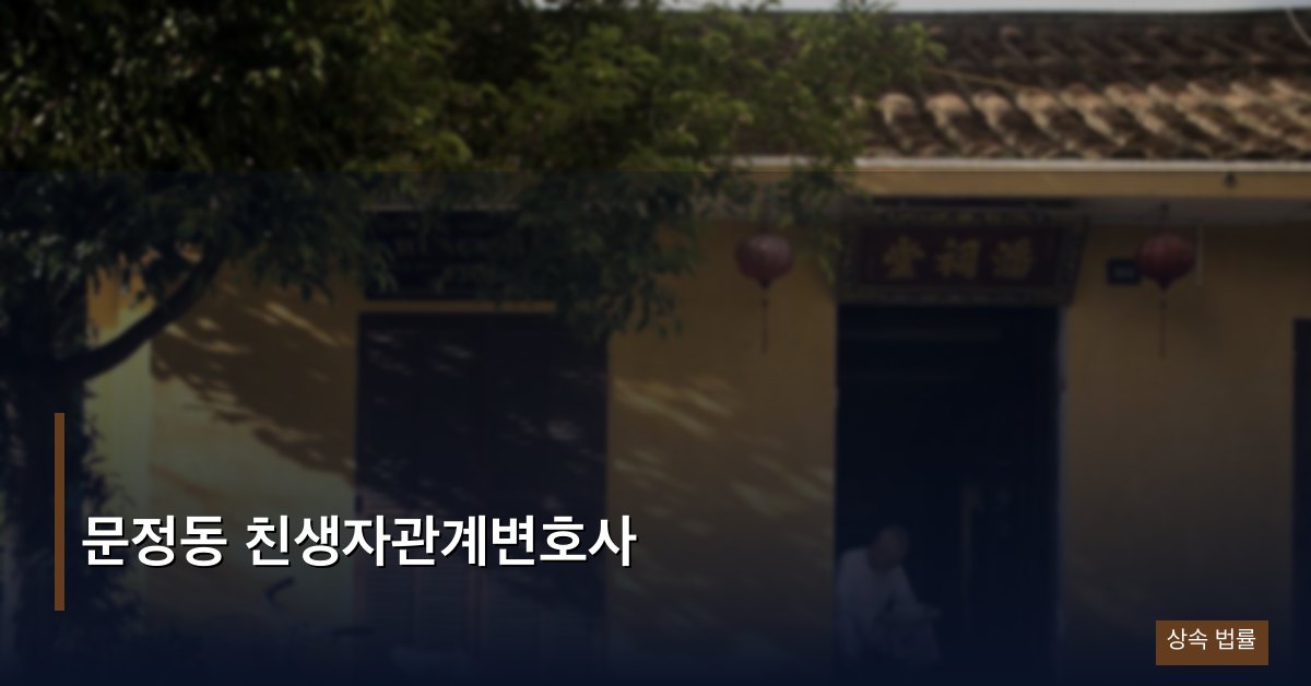 문정동 친생자관계변호사