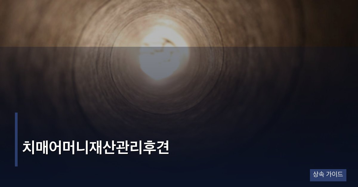치매어머니재산관리후견