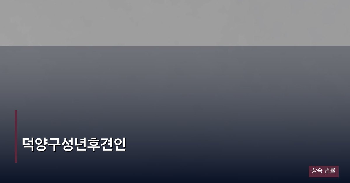 덕양구성년후견인
