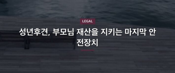 금천구 성년후견인 전에 정리해두면 좋은 것들