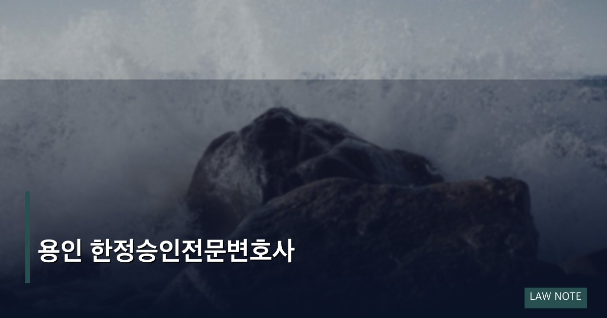 용인 한정승인전문변호사